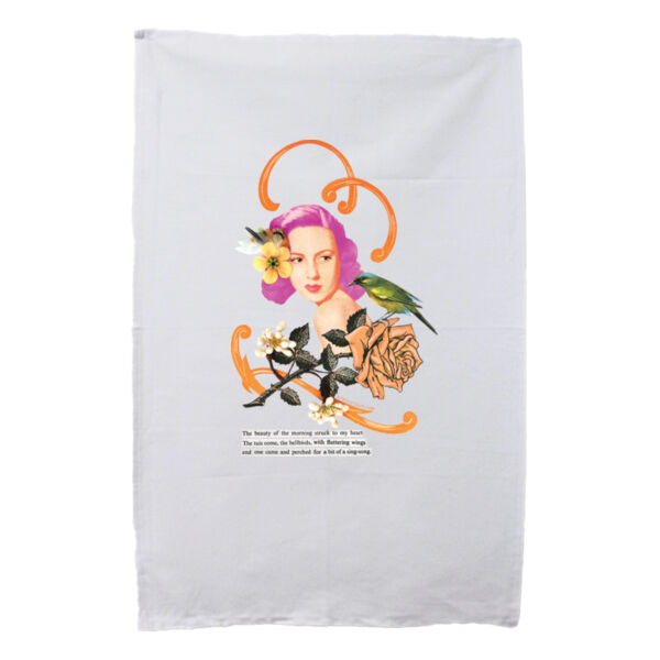 The Bellbird Collage Tea Towel Thumbnail